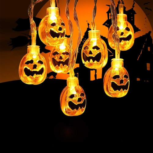 Μαγευτική διακόσμηση για το Halloween, ανθεκτικά και ασφαλή φωτάκια με μπαταρία, 1