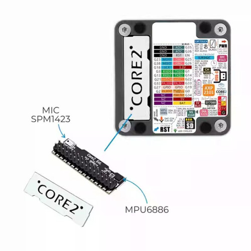 For M5Stack Core2 V1.1 ESP32 Touch Screen IoT Development Kit with Graphical Programming WiFi 16MB Flash 8MB PSRAM 2