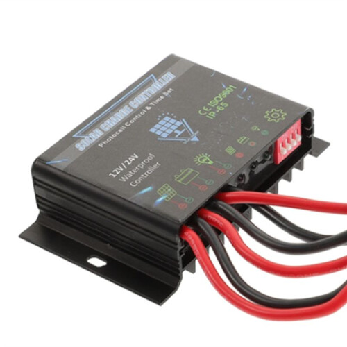 Solladdningsregulator 12v Generator Batterier Bärbara Regulatorpaneler IP65 Vattentät Långtidsskydd 1