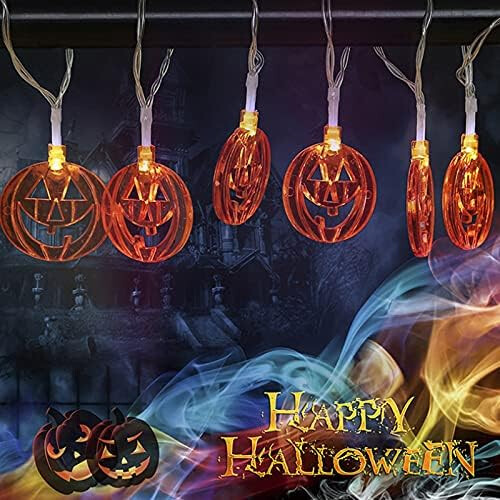 Διακοσμητικά φώτα για το Halloween, φωτάκια σε σειρά με μπαταρία για εσωτερική 1