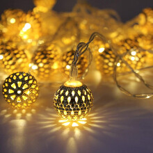 Moroccan Style Battery Operated String Lights, Bohemian Decor With Timer Function For Auto On Off, Perfect For Indoor Outdoor Festive Events,