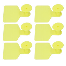 100P Blank Yellow Ear Tags for Cattle Sheep Pigs Calves 7x5.8cm