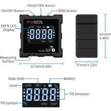 Revolutionary Digital Protractor, Rechargeable Level Box with LED Display for Durable ABS Plastic