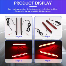 Led Car Rear Bumper Reflector Tail Brake Light Bar For Camry Reiz Wish Sienna Innova Isf Gx470 Rx300(Two Functions)