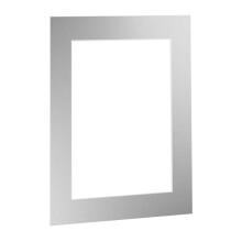 Silver Passepartout in External Dimensions 50 x 70 cm with CutOut for Picture Size 40 x 60 cm