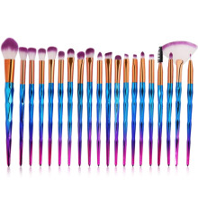 Professionelles Make-up-Pinselset, diamantgeschliffener, transparenter Griff für unvergleichlichen Glamour, Borsten aus Synthetikfasern für ein
