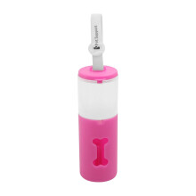 Dog Poop Bag Dispenser Indoor Pet Waste Bag Dispenser Station Portable Hangable Large Capacity Pink For Dog Walking