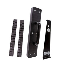 Laminate flooring tool set, pull bar, woodworking, DIY with handle, sturdy flooring tapping block for hardwood floors, black