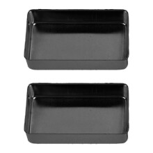 2 Stück Schwarzes Messing Geschlossener Versiegelter Humbucker Gitarrenkopfdeckel für Doppelspule