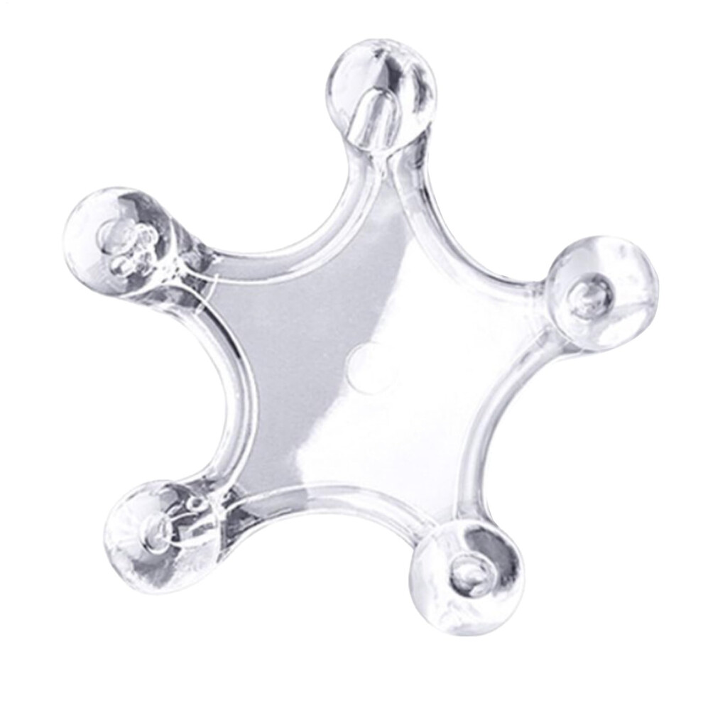 Body massage device  Handheld tool, relaxation aid  Muscle trigger point releaser  Relieves deep tension. Transparent.