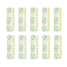 10 Blatt Spitzenblumen-Handabziehbilder Romantische DIY Bastelmaterialien