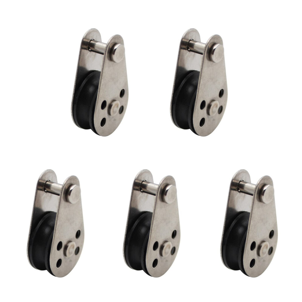 25Mm Stainless Steel Swivel Lifting Rope Pulley Set - 5Pcs Bearing Pulleys For Gym Equipment M15/M20 Compatibility 9382693578709