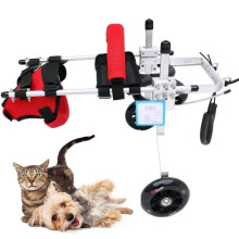 Wheelchair for Cats and Small Dogs, Walking Cart with Strap, Mobility Recovery/Assisted Walker, Lightweight Aluminium Pet Wheelchair (Size M)