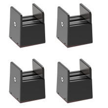 Lot de 4 rehausseurs de lit polyvalents de 2-Largeur noire 10 à