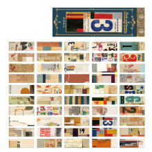 50 Blatt Vintage-Scrapbook-Aufkleberbuch, Farbfastes DIY-Journal-Deko