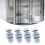 8Pcs Multipurpose 20mm Shower Door Rollers Plastic-White 3