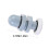 8Pcs Multipurpose 20mm Shower Door Rollers Plastic-White 2