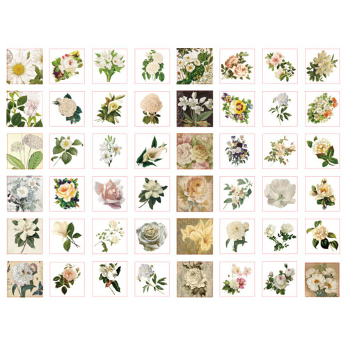 100 STÜCKE Handbuch Dekoration Aufkleber Blume