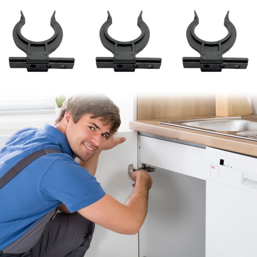 Set of 10 Sturdy Plastic Clip for Kitchen Cabinet Baseboards 2