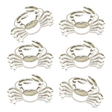 Creatieve Crablet Thema Servetten Sluitingen Metalen-Zilver