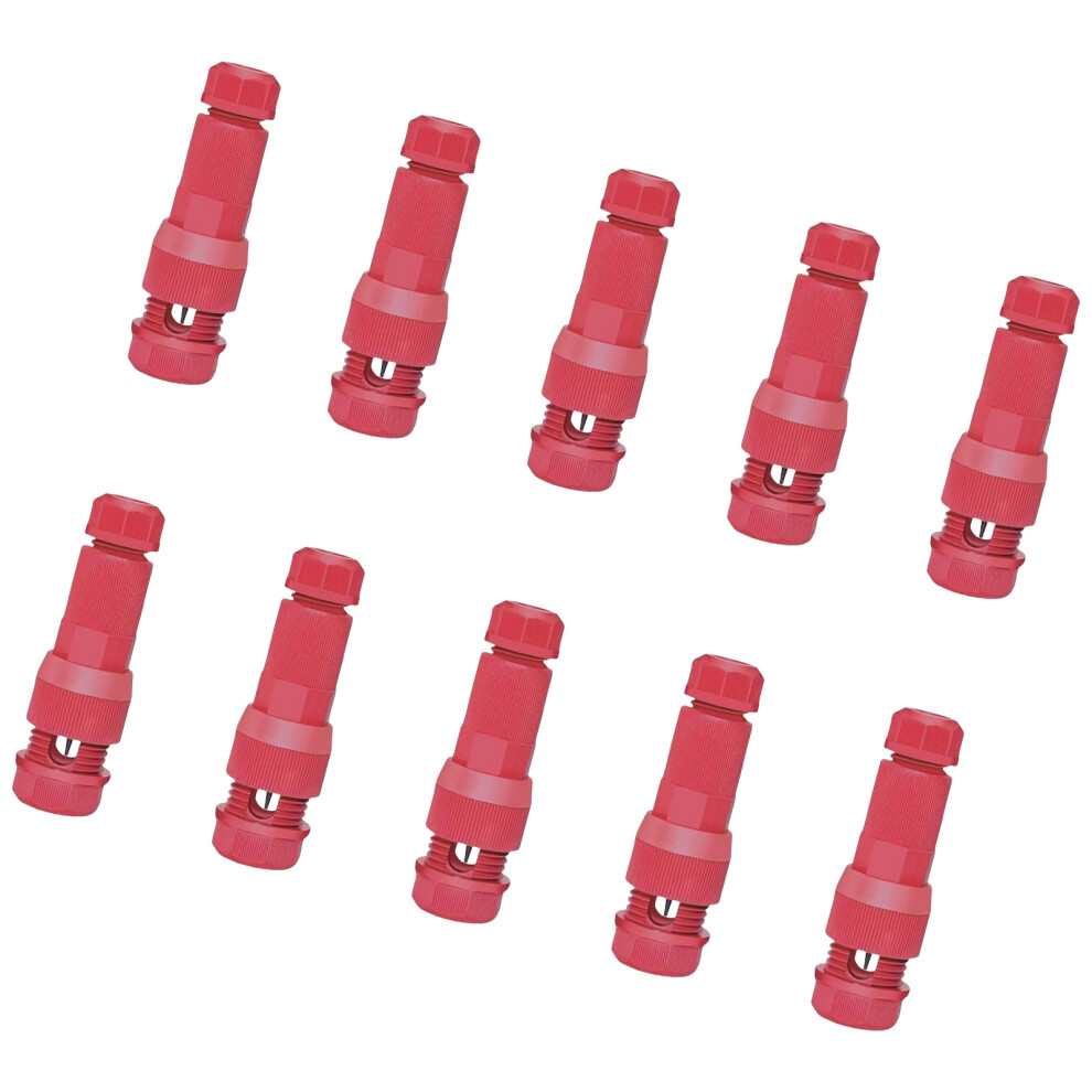 10Pcs Low Voltages Wire Connector No Stripping Wire Quick- Red 7732000548550