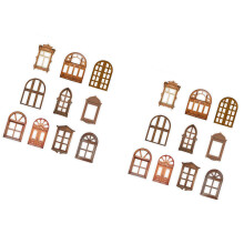 Vintage Hohlfenster Tür Papier Collagenkarte für Scrapbooking, 20 Blatt