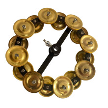 HiHat Tambourine, Stainless Steel Shaker, Handheld Percussion Accessories for PartyConcert Enthusiasts Creative Drum Kits, Double Row