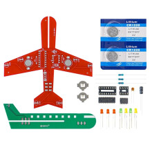 Lightning circuit for small aircraft, components for the PCB of the flow lamp CD4017