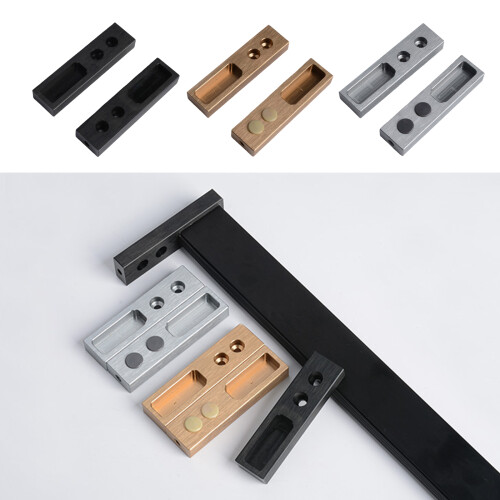 Paire de tringles de placard supportant une capacité de-Noir 2