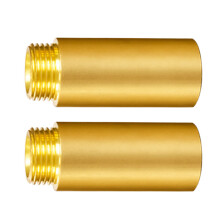 Set van 2 messing 1/2 inch connectorverlenging pijpfitting-50 mm