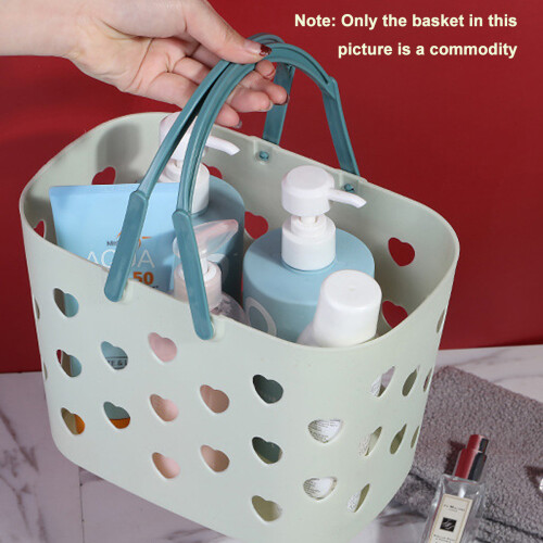Toiletry Bag Basket with Ventilated Sides, Hollow Design Storage Container, Stackable Design for Efficient Storage, Rust Proof and Durable Plastic Mat 1