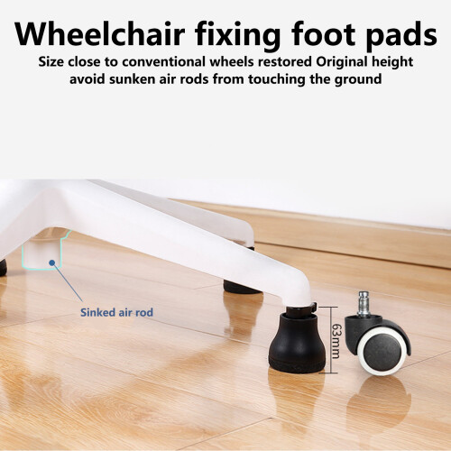 Roulettes de chaise de bureau à roulettes fixes pour une 1