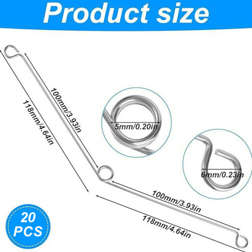 20Pcs Replacement Spring Clip for Bathroom and Living Room Light 2