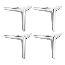 Set van 4 eenvoudig te installeren metalen-helder zilver 15cm