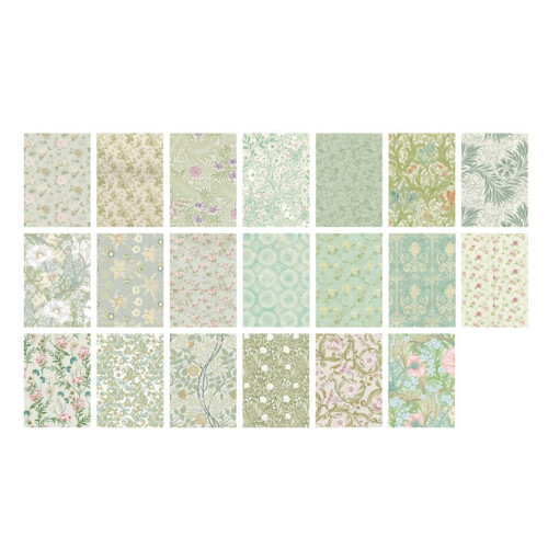 40Pcs Junk Journal Sticker Decals Gift Wrapping Scrapbook Flowers Pattern 1