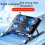 (Plastic Bracket Black) Foldable and Portable Computer Cooling Bracket 3