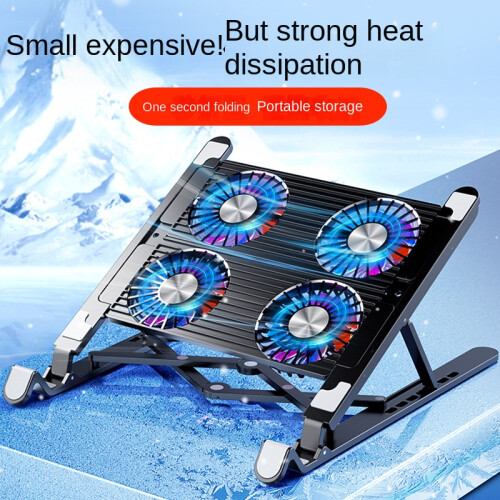 (Plastic Bracket Black) Foldable and Portable Computer Cooling Bracket 2