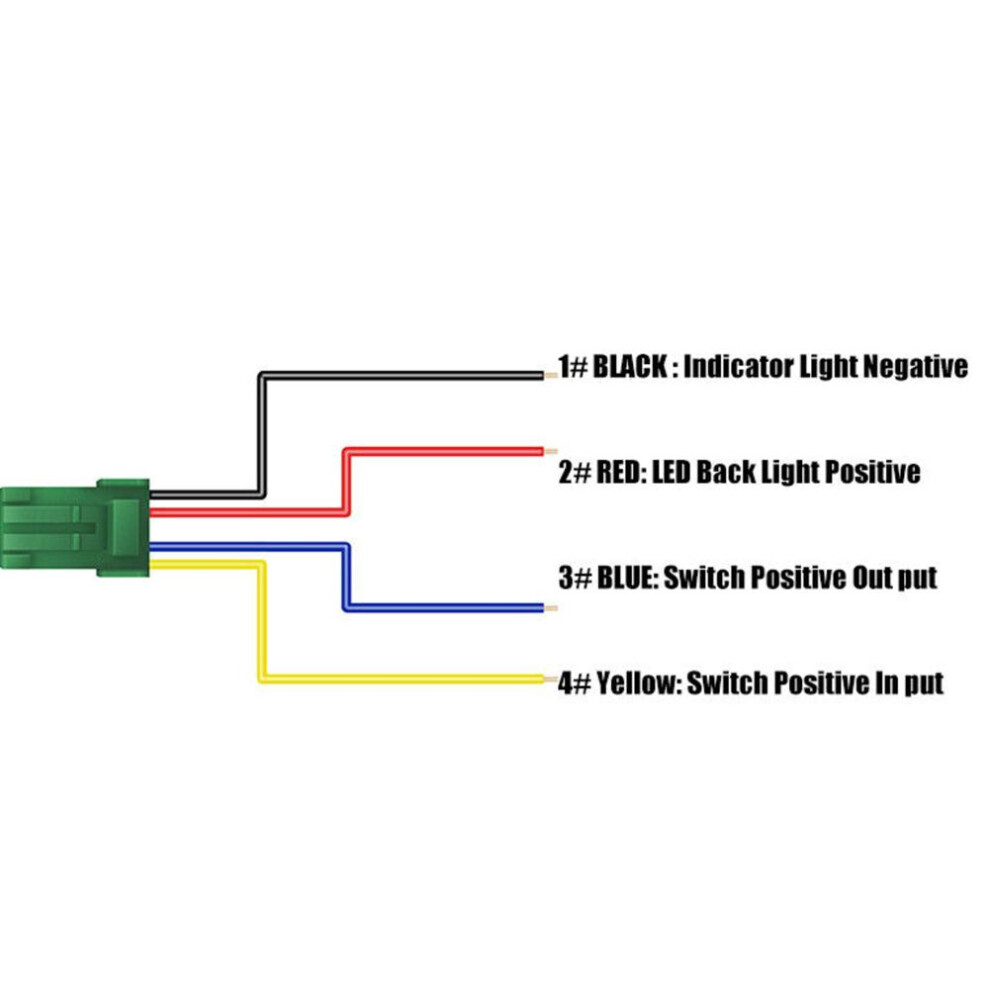12V Parking Sensor Push Button Switch With Led Background Indicator With Wire Fit For Holden Colorado Isuzu Mu-X D-Max V-Cross Black/Amber/Red 6935161484441