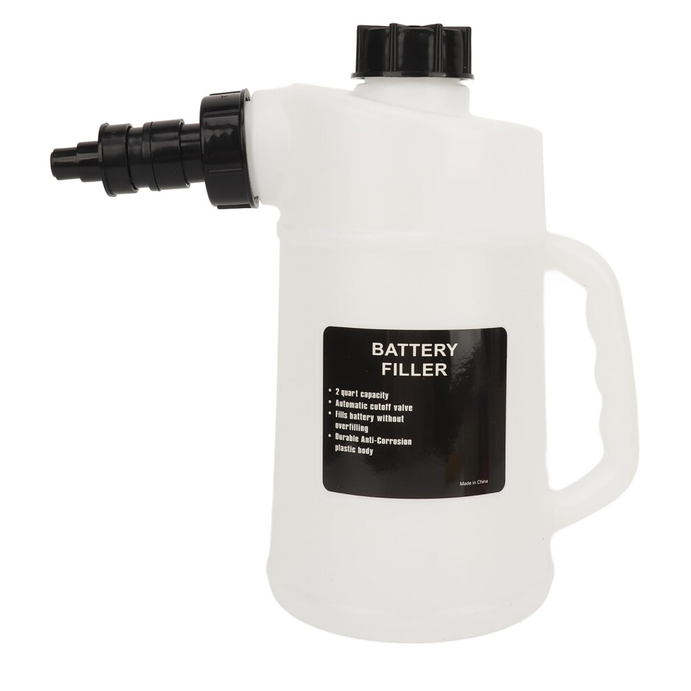 2 Liter Car Battery Filler With Auto Shutoff Valve, Drip Heavy Duty Jug For Cars Trucks Rvs Golf Carts 9347817878271