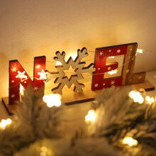 Festive Spirit Addition: Wooden Table Sign Classic Christmas Elements, Tabletop Decoration For Natural Wood Merry Christmas Snow Christams Gnomes