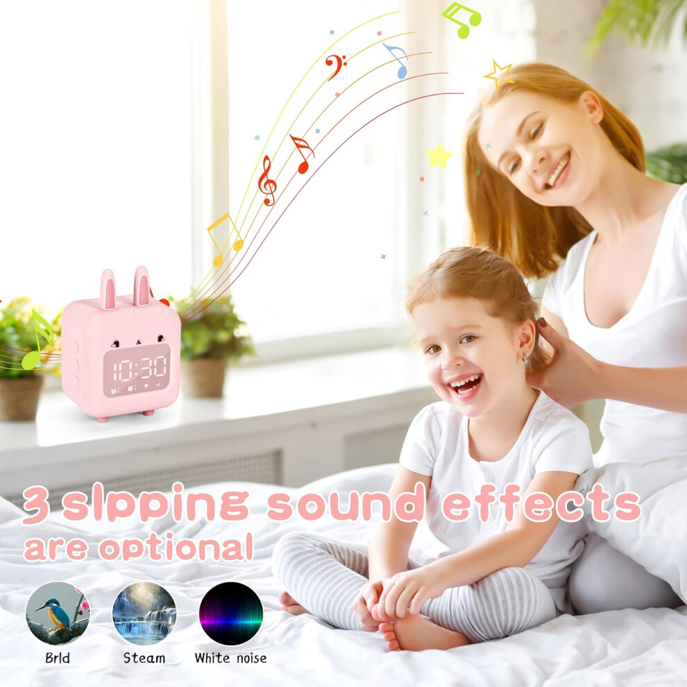 Adorable Design Alarm Clock, Sunrise & Sunset Simulation, Energy Saving Model, Touch Control, for Children's Bedrooms and Outdoor Camping