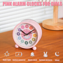 Colorful Learning Clock, Non-Ticking Design For Quiet Bedrooms, Time Teaching Aid With Loud Alarm, Perfect Gift For Kids And Teachers