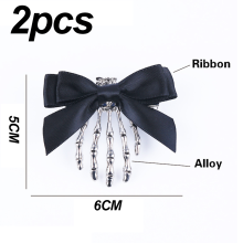 Retro Halloween Hair Barrettes for Creative Hair Styling, Unique Decorative Accessory with Cloth and Metal Material, Easy to Wear for Various