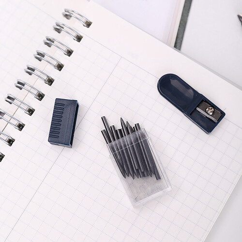 1 Set Mine Compas Pointer Sharpener Pencil Lead Stationery Compass Core With 2mm Manual Office Portable Storage 2