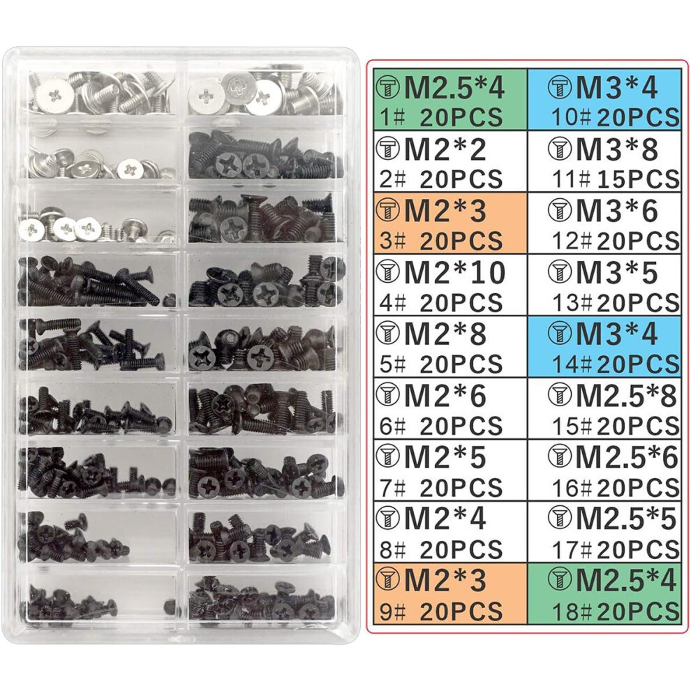 High-Quality Computer Screws Kit, Featuring Alloy Steel Screws For Reliable Mounting Solutions, Organized In A Convenient Storage Box 9128293557146