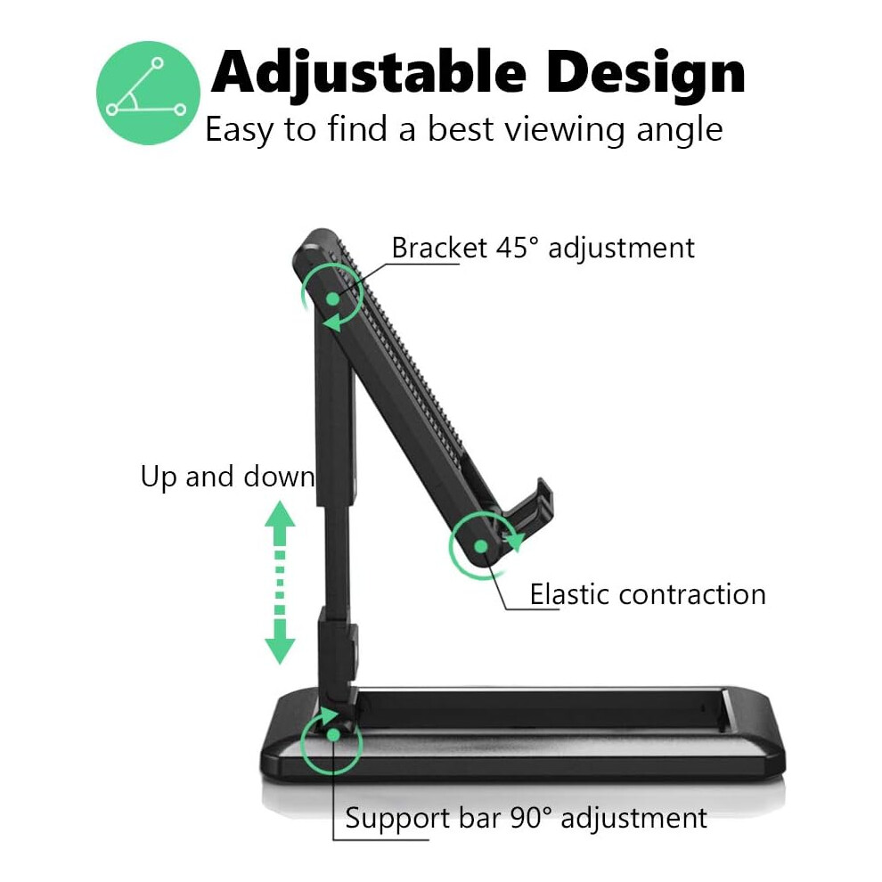 Highly Adaptable 4-9.7 Inch Phone Stand, Dual-Axis Mechanism For Seamless Adjustment, Perfect For Smartphones And Tablets 9405630132274