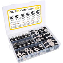 Kit d'assortiment de serre-câbles isolés et rembourrés en acier inoxydable pour la gestion des câbles automobiles, industriels et domestiques