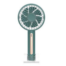 Tragbarer Mini-Ventilator, ideal für unterwegs: USB-aufladbar, 3 Geschwindigkeitsstufen, starker Luftstrom, 7 Ventilatorflügel, 155 g,