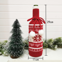 Feestelijke kerstwijnfleshoezen, handgemaakte gebreide hoezen voor drankflessen, perfect voor kerst- en bruiloftsdecoratie en als versiering voor