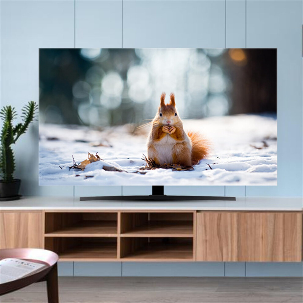 Tv Dust Cover 75 Inch Squirrel Pattern, Universal Screen Protector, Elastic Breathable Halfback Design 9382693579683